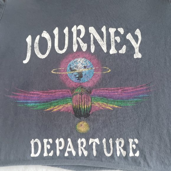 JOURNEY Crop Short Sleeves Raw Hem Graphic T Shirt - Picture 9 of 11